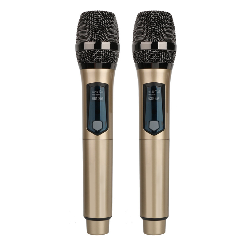 Ribbon Microphone - Microphone sans fil 2 canaux UHF,