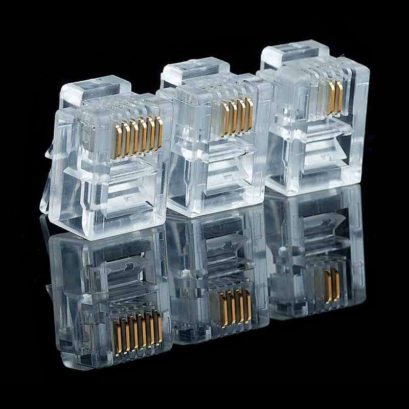 Rj45 Jack - 20/50/100 pièces RJ11 6P2C 6P4C 6P6C