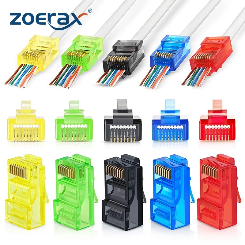 Rj45 Jack - Connecteurs de passage RJ45 Cat6, 50
