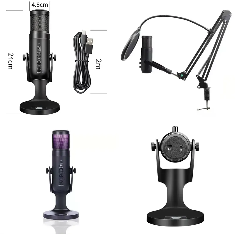 Condenser Microphone Kit - Microphone à condensateur sans fil USB