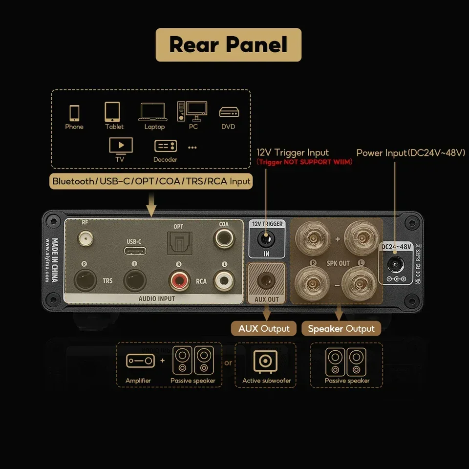 Class D Amplifier - En stock Amplificateur domestique A80 TPA3255