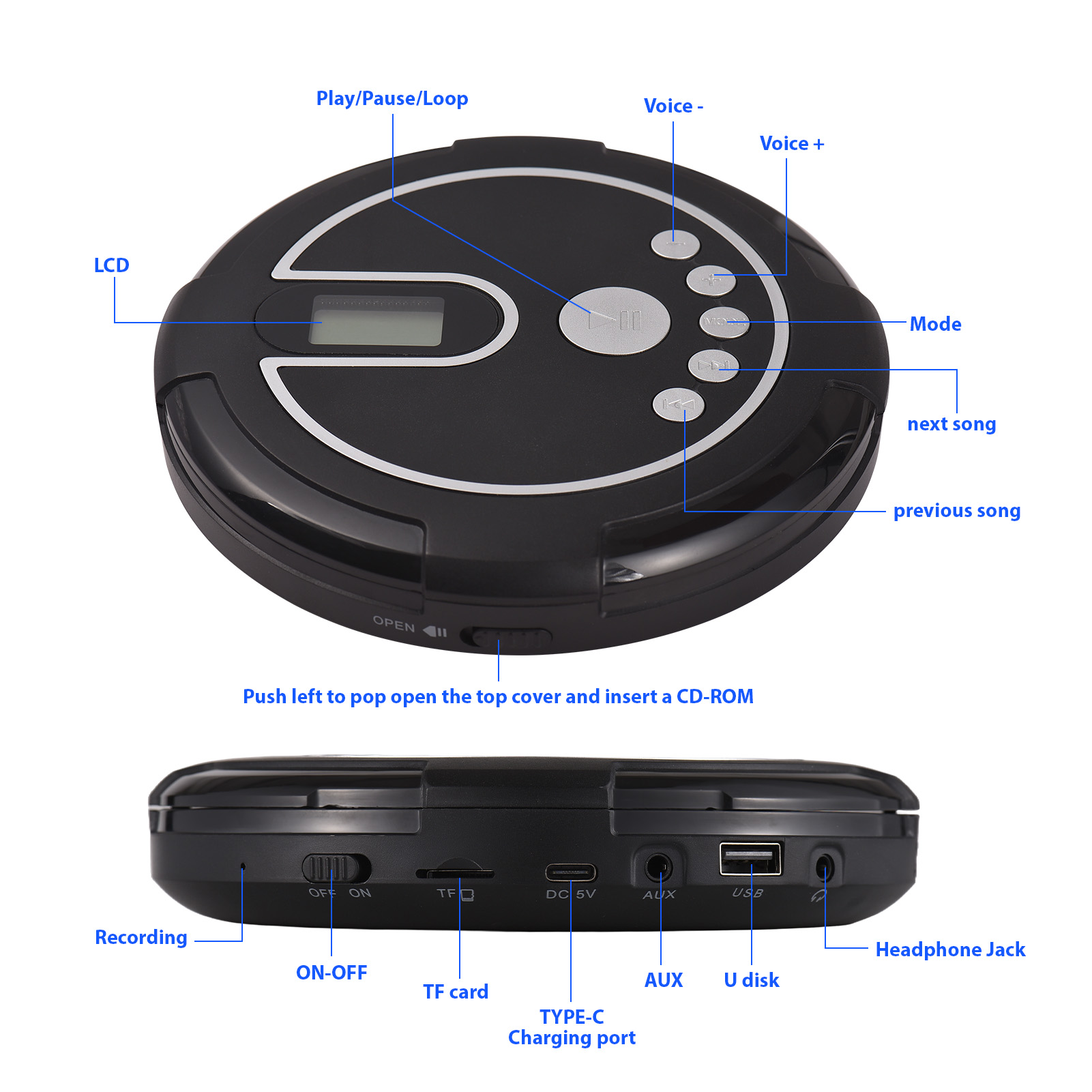 Lecteur CD avec casque filaire - Speaker Wire avis et prix
