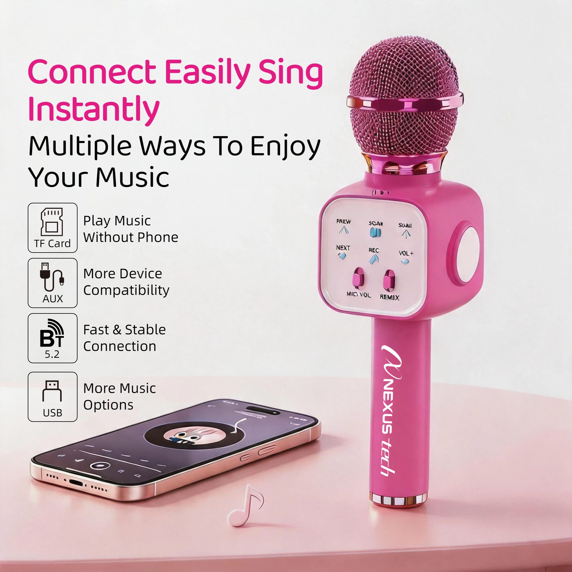 Microphone de karaoké sans fil - Condenser Microphone Kit avis et prix