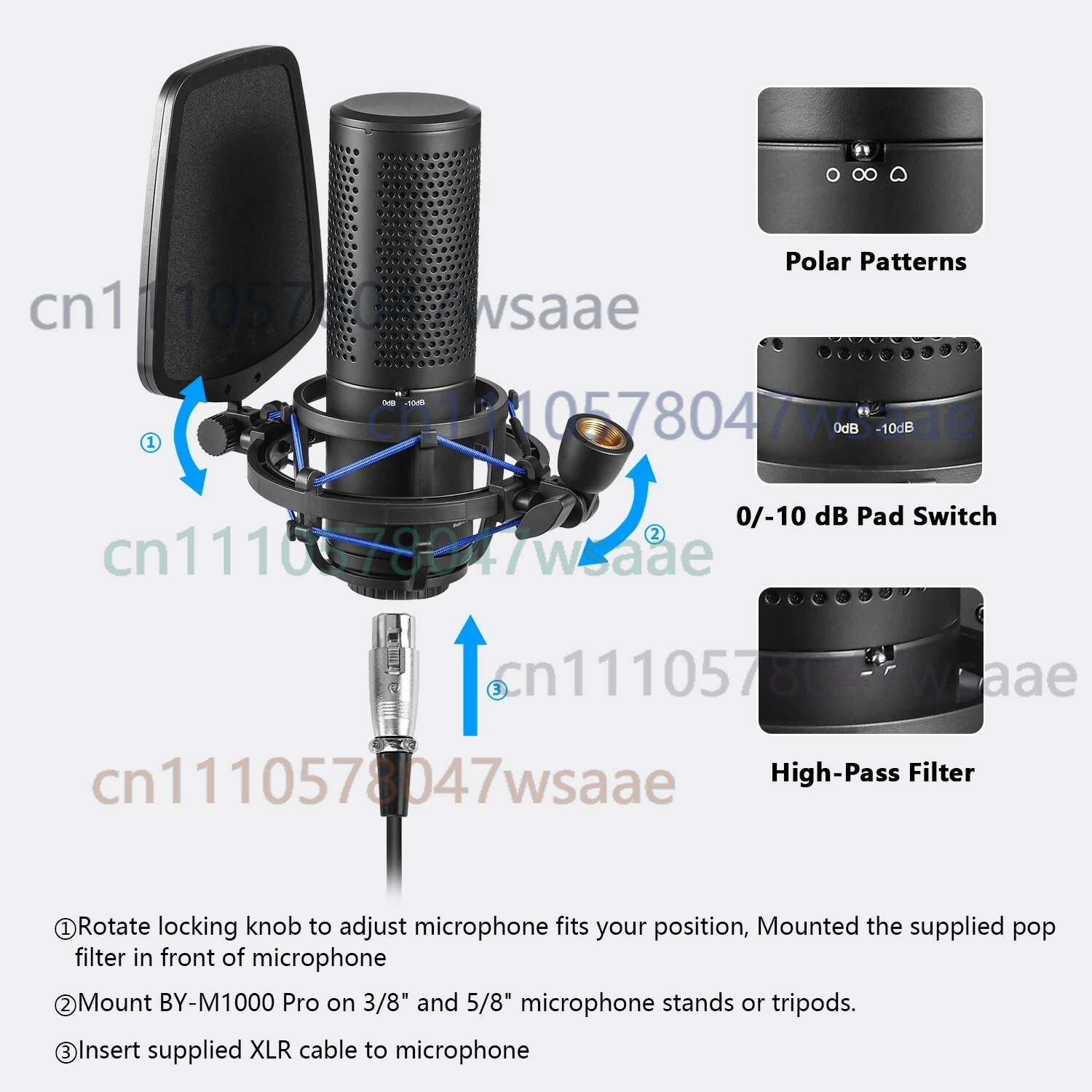 Microphone de studio à condens - Condenser Microphone Kit avis et prix