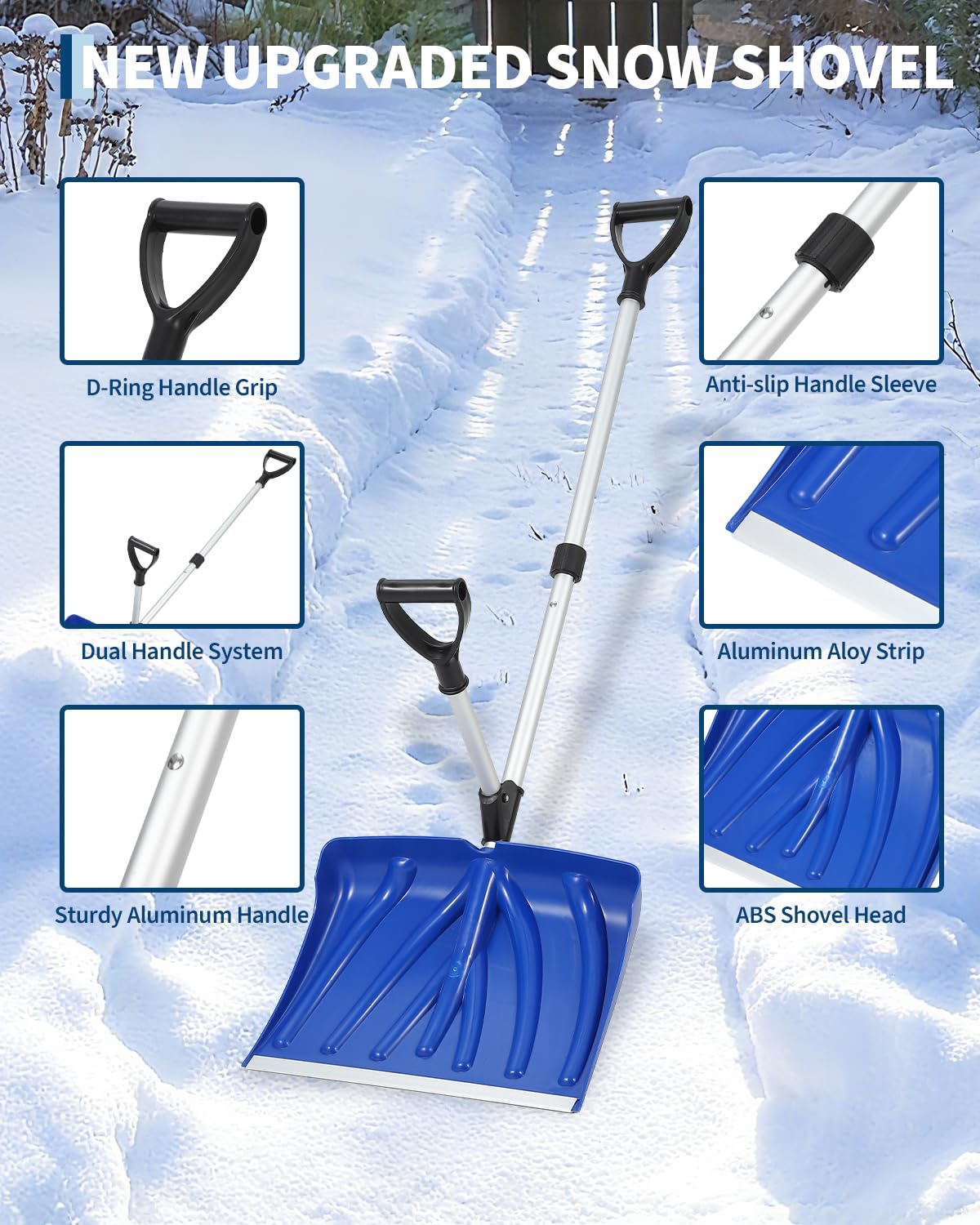 Pelle à neige ergonomique avec - Knob Aluminum avis et prix